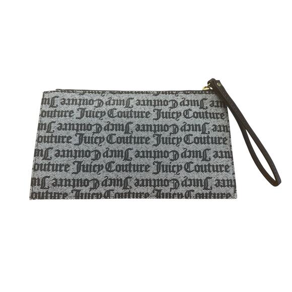 Y2K JUICY COUTURE Iconic Signature Black Logo Wristlet Clutch Wallet NEW - Picture 4 of 8